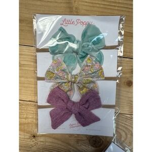 Little Poppy Co Baby Girl Headbands 3 Pack Floral Bows Accessories